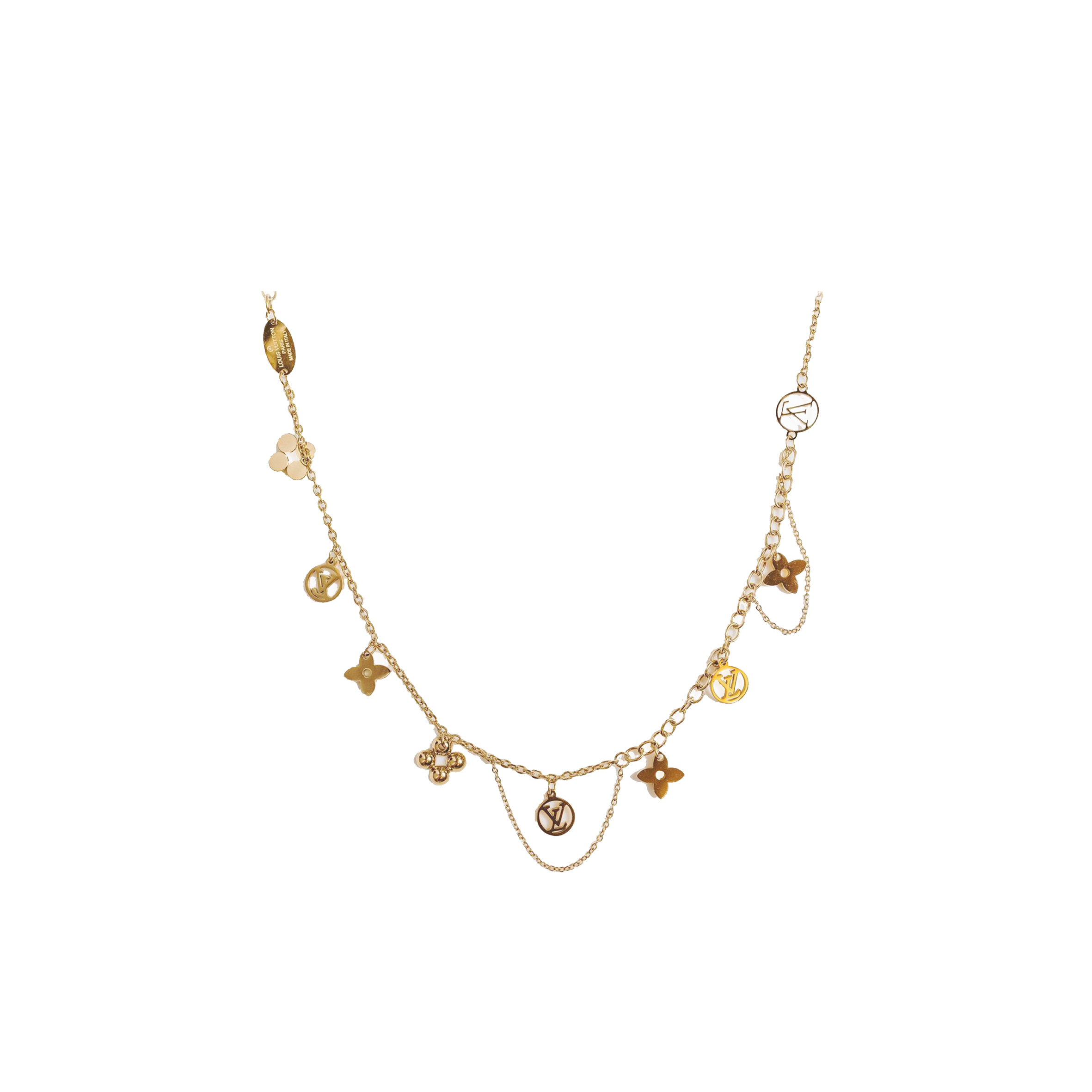 LOUIS VUITTON NECKLACE BLOOMING GOLD M64855